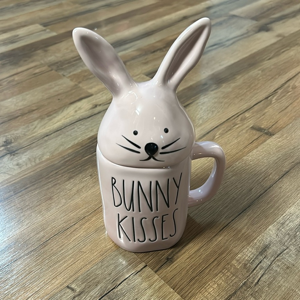 Rae Dunn Bunny Kisses coffee cup